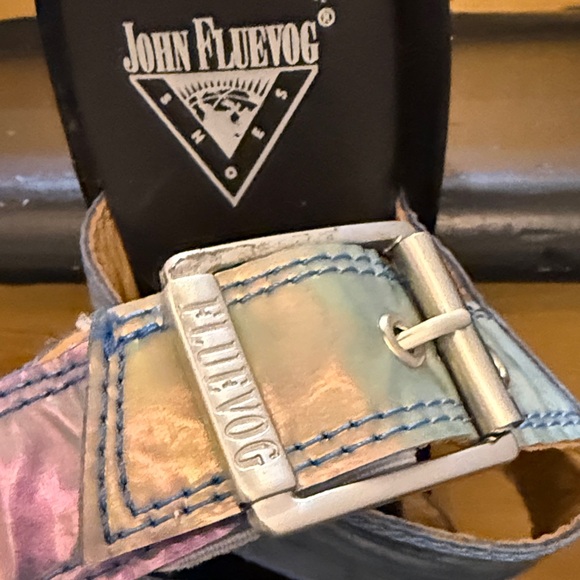 John Fluevog Holographic Chunky Sandals - Picture 10 of 10